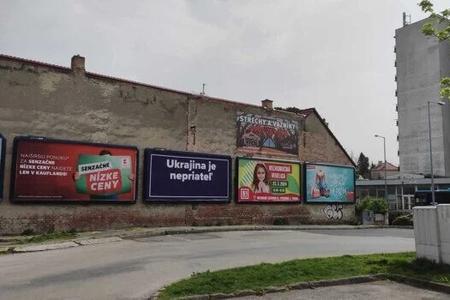 The "Ukraine is the enemy" billboard. 