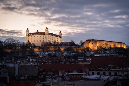 Bratislava Castle, pictured in December 2023.