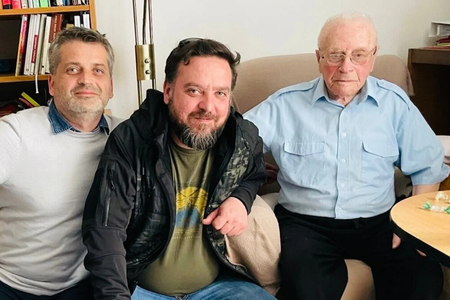 Ініціатори збору для України (зліва направо) Федір Блащак, Володимир Шимичек та Отто Шимко.