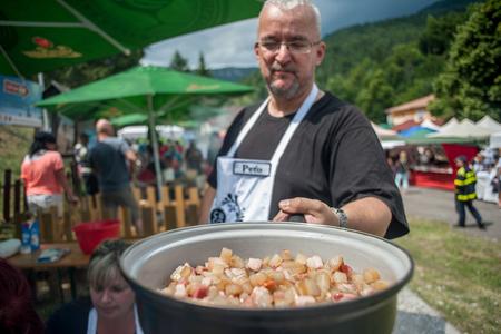 A halušky cooking and eating competition.