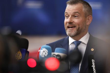 Slovak President Peter Pellegrini in Brussels on June 17, 2024.