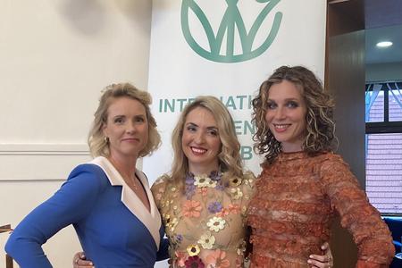 IWCB Spring Soiree fashion show 2024 and my besties from the club modeling the La Rena collection.