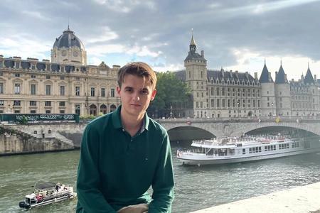 Taras Tsohla in Paris during the Free Iran World Summit 2023.