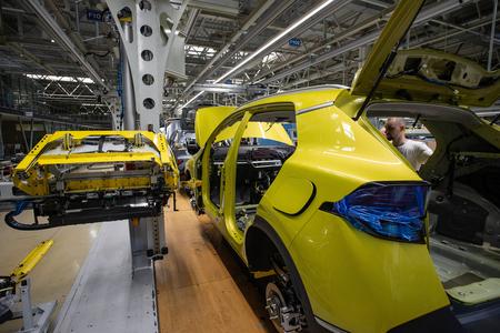 A manufacturing hall of Kia Slovakia's car plant in Žilina.