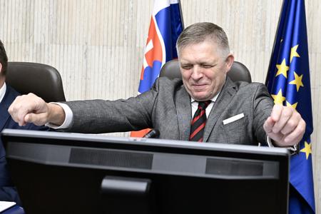 Prime Minister Robert Fico during a government meeting on July 10, 2024 in Bratislava.