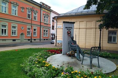 Famous writer Sándor Márai monument in Košice.