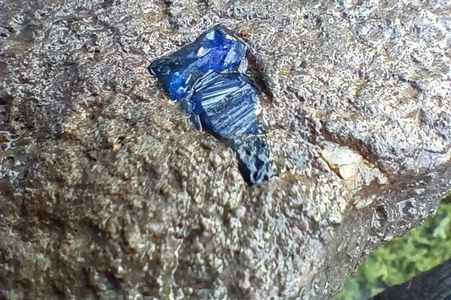 The blue sapphire is 2.5 centimetres across.