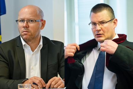 Former NAKA chief Ľubomír Daňko (l) and Prosecutor Michal Šúrek (r).