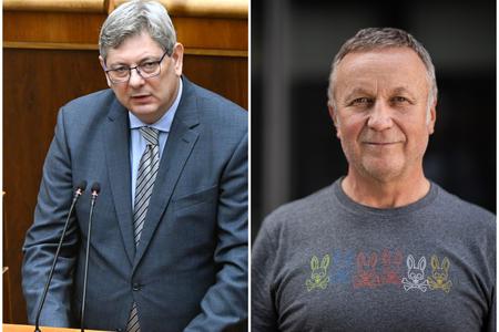Justice Minister Boris Susko (L) and Judge Juraj Kliment (R).