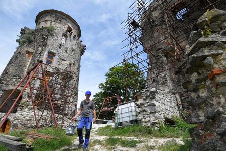 Slanec Castle ruins in eastern Slovakia.
