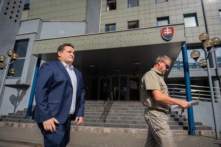 NAKA investigators Pavol Ďurka (l) and Ján Čurilla (r) in Bratislava on June 21, 2024.