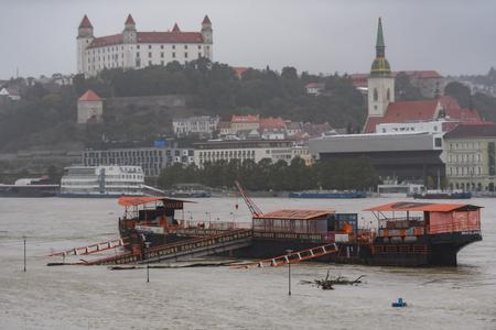 The Danube in Bratislava on September 16, 2024.