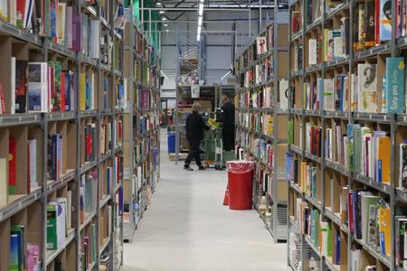 Logistics centre of the Martinus bookstore in the newly renovated hall at the former ZŤS Martin site in October 2021.