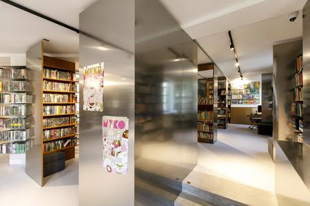 The interior of the Staromestská Library branch, which reopened after renovations on Záhrebská Street in Bratislava on June 26, 2024.