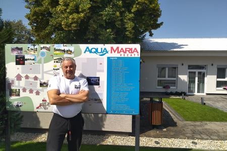 Slavomír Rusňák enriched his pension with wellness and a sandy beach.