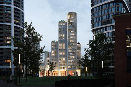 An artist's impression of the planned EHQ Multifuncional Complex on Bottová Street in central Bratislava.