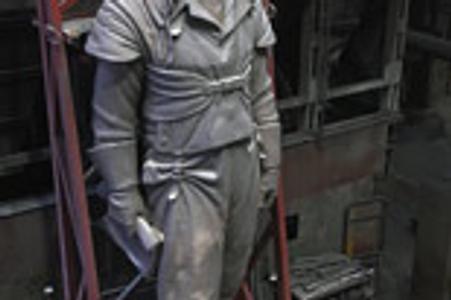 The Štefánik statue is eight metres tall.