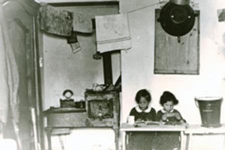 A classroom from the 1918-1938 era.