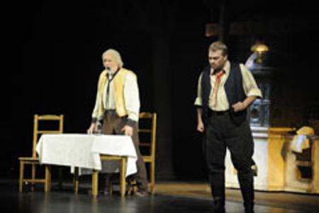 Miroslav Dvorský (left) and Ján Galla in a scene from Krútňava. 