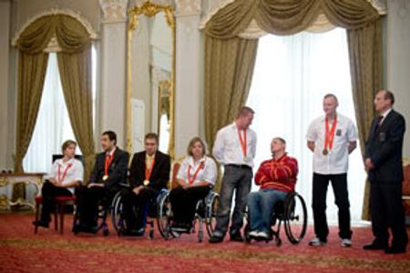 Slovak paralympic winners awaiting PM Fico.