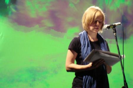 Anja Utler at the festival. 