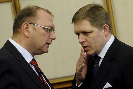 Transport Minister Vážny and Prime Minister Fico.