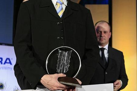 Ladislav Gažo, after being presented with his Start-Up Entrepreneur of the Year award.