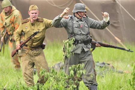 Military history enthusiasts re-enactaded the WWII battle in eastern Slovakia on May 9