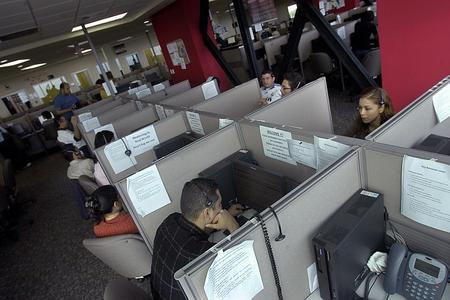 Call centres are a popular outsourced service