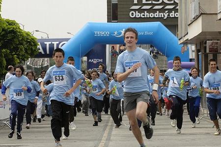 Runners take off in Nitra's Run for Life on June 6. 