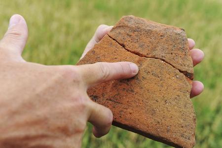 A pottery fragment from the late Roman Period, dating to 400 AD, found in Rožňany.