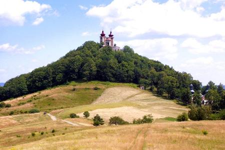 The Calvary in Banská Štiavnica, which is now being restored.