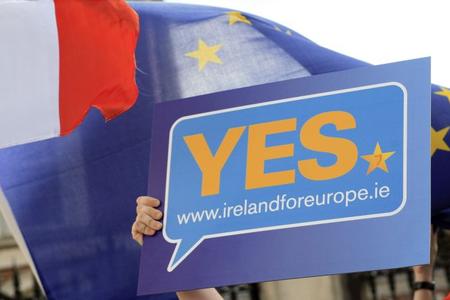 Irish voters approved the Lisbon Treaty on October 2. 