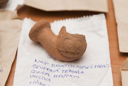 Roman pottery found during renovation of the castle.