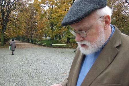 Owen V. Johnson out for a stroll in Warsaw. 