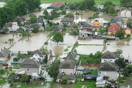 The Ondava River has flooded several villages along its banks.