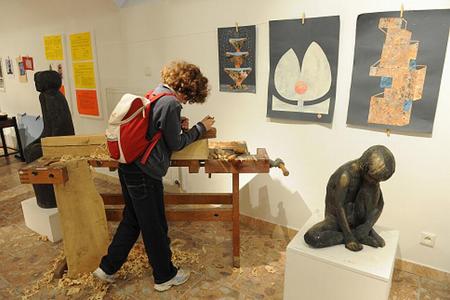 Visitors to Trenčín's Miloš Alexander Bazovský Gallery could release their artistic creativity. 