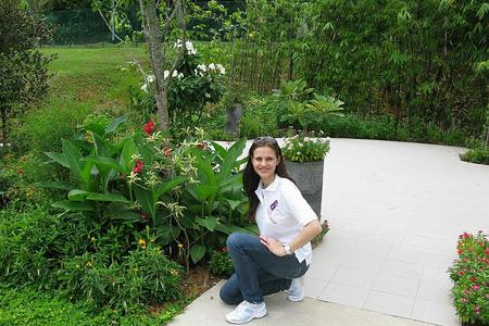 Danka Barteková in Hort Park, Singapore. 