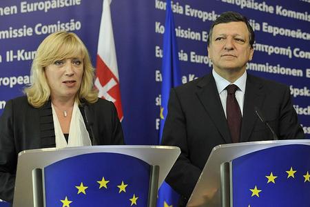 Iveta Radičová met José Manuel Barroso in July.