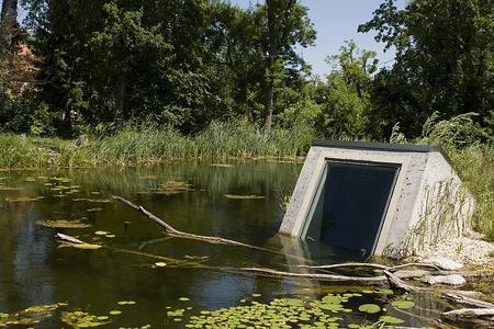Donau-Auen National Park's submerged observatory lets visitors see life beneath the surface of a Danube River tributary. 