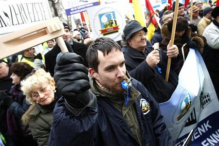 Austerity packages have spurred protests. 