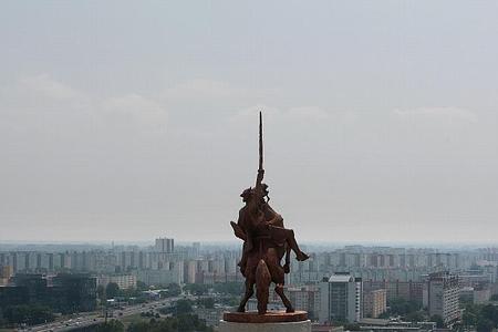 The controversial statue of 'King' Svätopluk. 