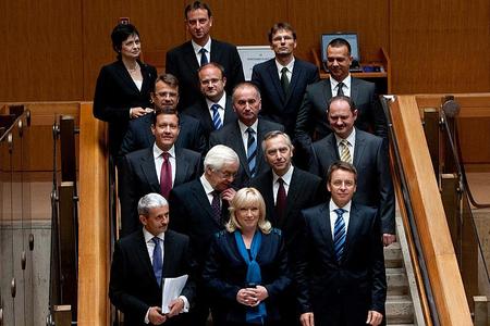 The Radičová-led government at the start of its term. 