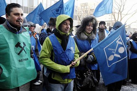 Labour unions protested before Christmas. 