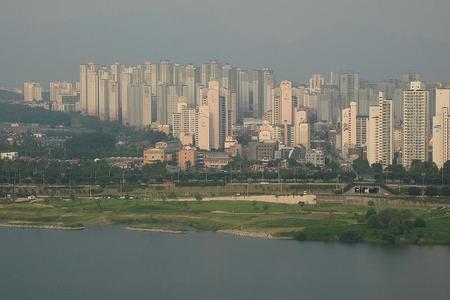 A cityscape in the Republic of Korea. 