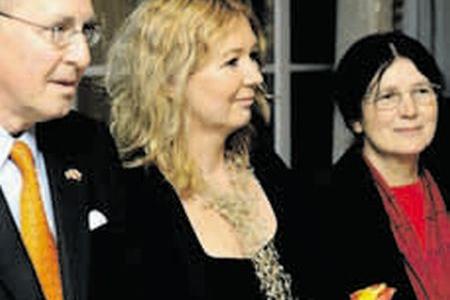 US Ambassador Theodore Sedgwick with Zuzana and Mária Rudavská.