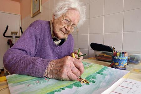 A senior in action.