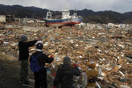 The post-quake tsunami destroyed whole towns.
