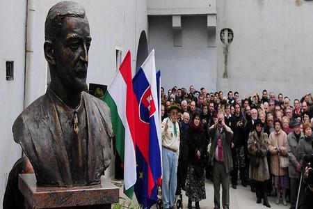 Esterházy's bust was unveiled in Košice on March 14. 