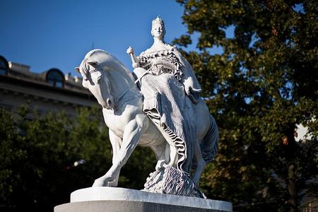 A replica of a 19th-century statue of Maria Theresa now graces Bratislava's waterfront. 